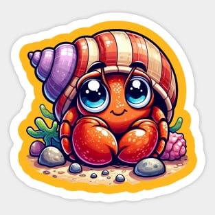 Cute Hermit Crab Sticker